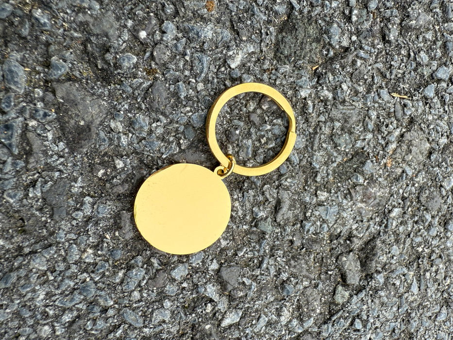 LLavero Circular Dorado Personalizables